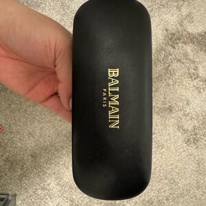 Balmain Black and Gold Glasses Case
